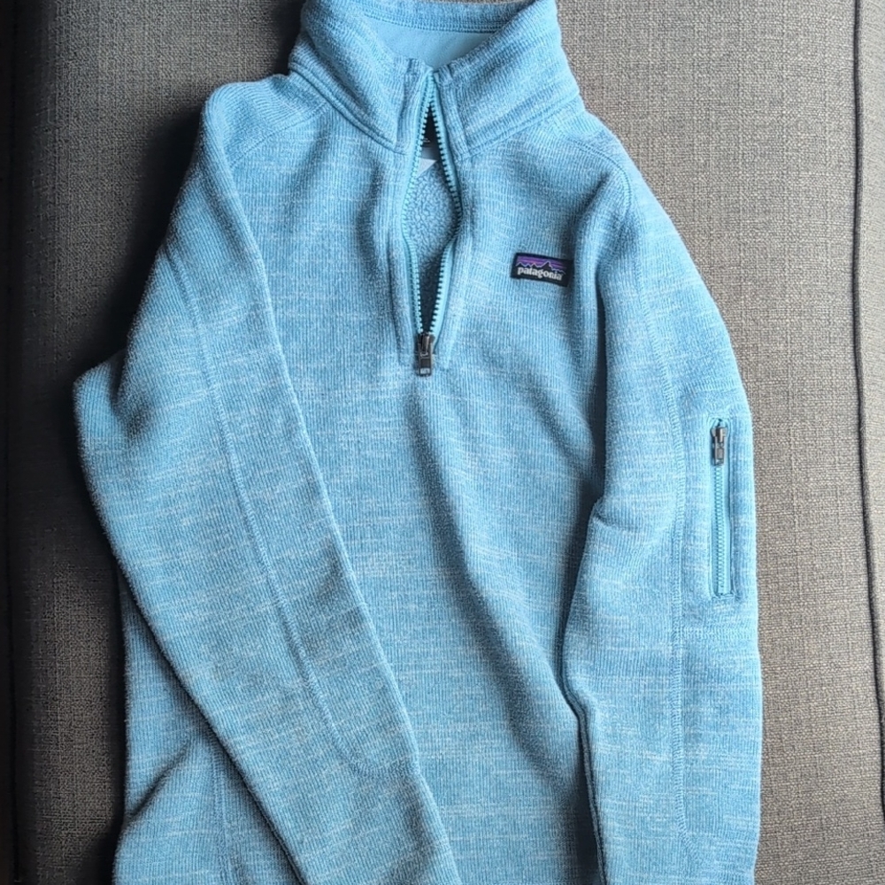 Patagonia Boy's Sky Blue Zip-Up Sweater